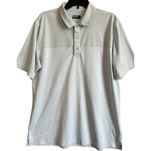 Bolle Polo Shirt Mens XL Gray Short SleeveGolf Casual Country Club Tennis Preppy